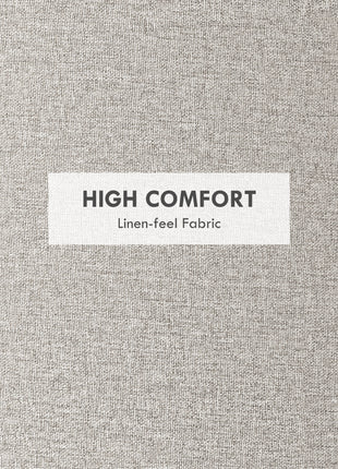 Round Storage Ottoman Coffee Table with Flip Top Tray, Linen Fabric Upholstered Footstool with Hidden Compartment