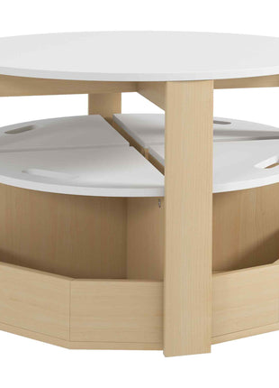 5 Piece Kids Table and Chairs Set with Storage for Art, Craft, Drawing, Playroom, Classroom, Nursery, White