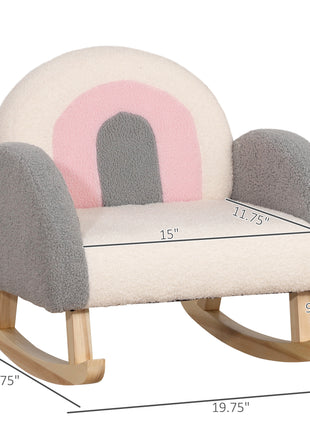 Kids Sofa, Rocking Toddler Sofa Chair, Gift for 18-36 Months, Gray