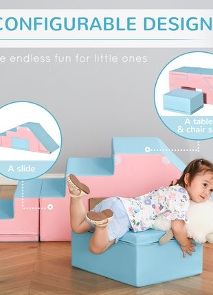 2 Piece Foam Climbing Toys for Toddlers 1-3 Years to Slide, Climb and Crawl, Multicolor