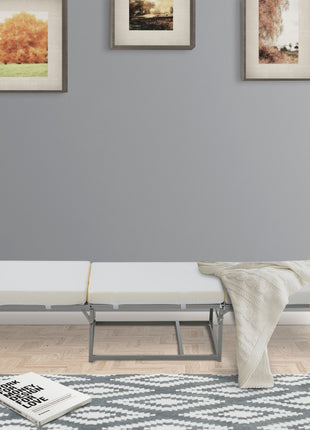 Convertible Ottoman, Guest Sleeper Bed, Gray