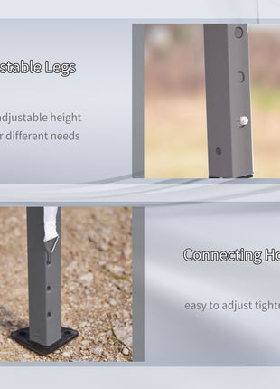 10' x 19.2' Outdoor Gazebo Pop Up Canopy Party Tent with Carrying Bag, White