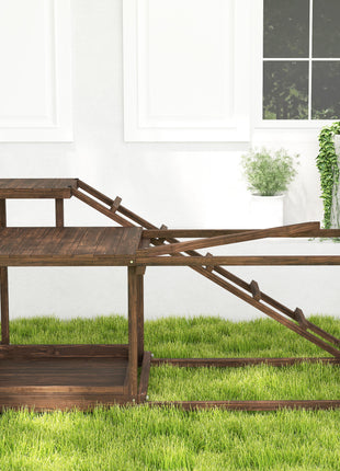 Chicken Perch with Swing, Roosting Bars & 2 Ladders for 4–6 Hens, Wooden