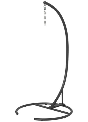Hanging Hammock Chair Stand with Round Base, 40.2" x 76.8", Black
