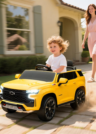 Electric Ride on Car 12V Kids Ride-on Toy, Yellow