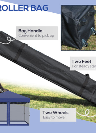 10' x 10' Pop Up Canopy Tent, Tents for Parties with Wheeled Carry Bag, Screen House Room, Height Adjustable Portable Gazebo, for Outdoor, Garden, Patio, Blue