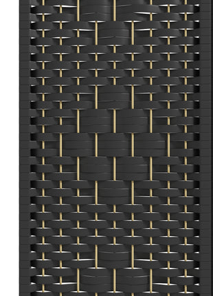 6 Panel Folding Room Divider Portable Privacy Screen Wave Fiber Room Partition for Home Office Black