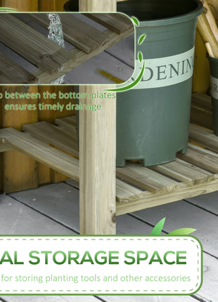36" x 20" x 30" Raised Garden Bed, Elevated Wood Planter Box with Legs and Storage Shelf for Backyard, Patio, Balcony to Grow Vegetables, Herbs, and Flowers