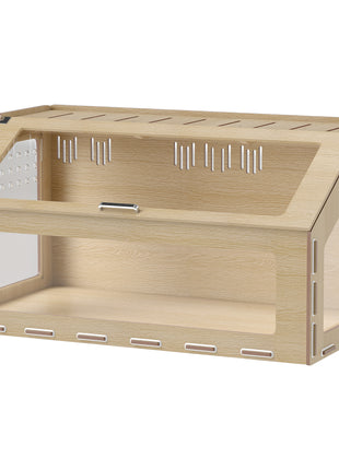 39 inch Hamster Cage Habitat with Acrylic Window & Openable Top for Dwarf Hamster, Gerbil, Guinea Pig, Rat, Oak