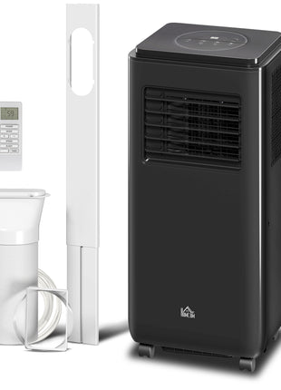 8,000 BTU Moible Air Conditioner 345 Sq. Ft., Dehumidifier Fan Auto Sleep with 24H Timer On/Off, Window Kit, Black