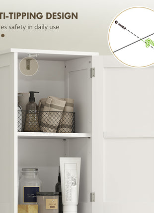 Farmhouse Linen Closet with Drawer, 67" Tall Bathroom Storage Cabinet with Barn Doors and Adjustable Shelves, White