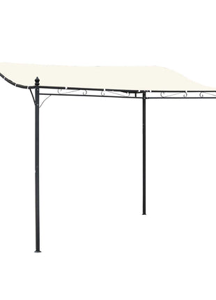 10' x 10' Steel Outdoor Pergola Gazebo, Patio Canopy with Weather-Resistant Fabric and Drainage Holes for Backyard, Deck, Garden, Cream White