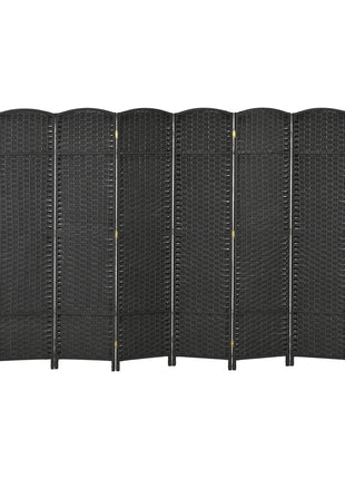 Folding Room Divider Screen 8 Panel 5.6 ' Tall Privacy Screen Freestanding Room Partition for Home Office, Black