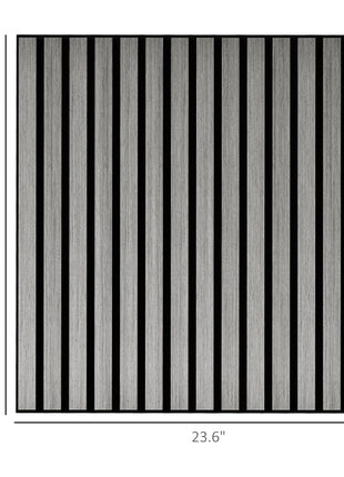 24"x24" Wood Panels for Wall, 4 Pack Acoustic Panels, Sound Absorbing Slat Wall For Interior Wall Decor, Home, Gray