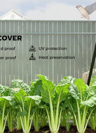 4 x 3 x 3ft Raised Garden Bed with Mini Greenhouse, Galvanized Raised Garden Bed with Cover, Clear and Dark Gray