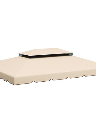 Model 84C-101 or 84C-144 13' x 10' Gazebo Replacement Canopy, Gazebo Top with Double Vented Roof (TOP ONLY), White