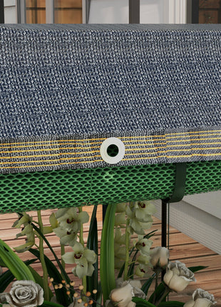 Galvanized Steel Planter Box with Crop Cage and Shade Cloth, Raised Garden Bed for Flowers, Veggies and Herbs, Gray