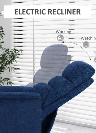 Power Lift Chair for Seniors, Electric Lift Recliner Chair with Remote Control, Side Pockets for Living Room, Dark Blue