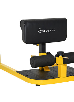 3-in-1 Padded Push Up Sit Up Deep Sissy Squat Machine Home Gym Fitness Equipment, Yellow