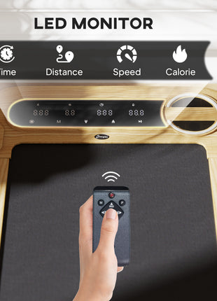 Walking Pad, Under Desk Treadmill with 17" x 43" Wide Belt, Remote Control, Bluetooth Speaker, Wheels and LED Display