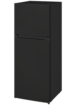 Small Fridge with Freezer, 4 Cu Ft Refrigerator with Reversible Doors, Black
