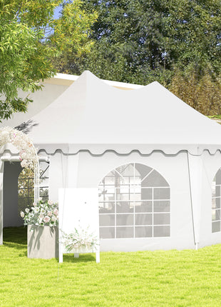 22.3' x 16.4' Large Party Tent Canopy Shelter with Carrying Bags and 2 Doors for Parties, Wedding, Events, BBQ Grill