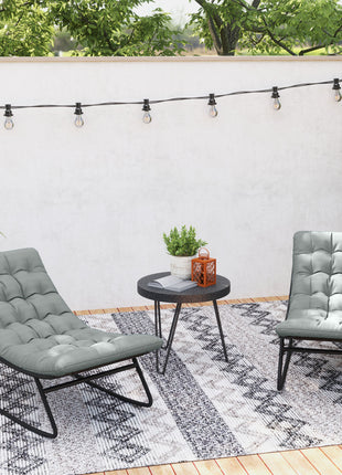 2 Pieces Outdoor Patio Rocking Chairs, Rocking Porch Chairs with Mesh Deep Seats for Indoor, Porch, Balcony, Dark Gray