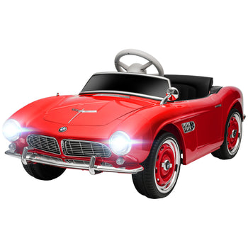 Licensed BMW 12V Kid Electric Ride On Car with Easy Transport, Red