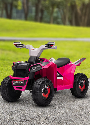 6V Electric Toy Car with Forward Backward, Wear-Resistant Wheels for Ages 18-36 Months, Pink