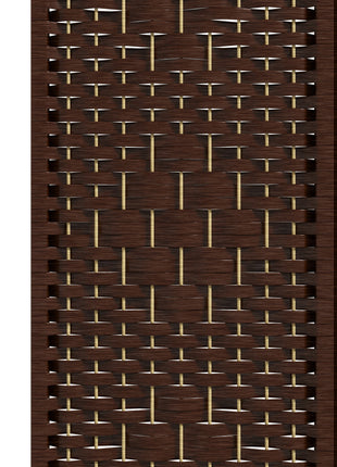 4 Panel Folding Room Divider Portable Privacy Screen Wave Fiber Room Partition for Home Office Brown