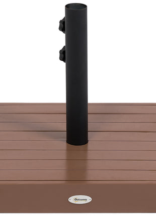 Patio Umbrella Base, 42 lbs. Concrete Heavy Duty Umbrella Base for 1.25/1.5" Poles, Coffee