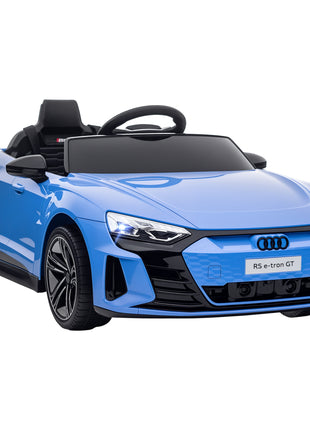 Electric Car for Kids, 12V Licensed Audi RS E-tron GT 3.1 MPH Kids Ride on Car, Ride-on Toy with Remote Control, 4 Suspension Wheels, Horn, Music, Lights, for Boys and Girls, Blue