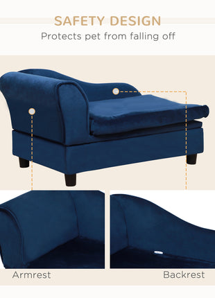 Pet Sofa Bed Couch with Storage, Pet Sofa for Cats and Small Dogs