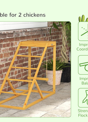 Chicken Activity Play for Healthy & Happy Animals with Chicken Perches & Hen Ladder, Chicken Coop Toy, Yellow