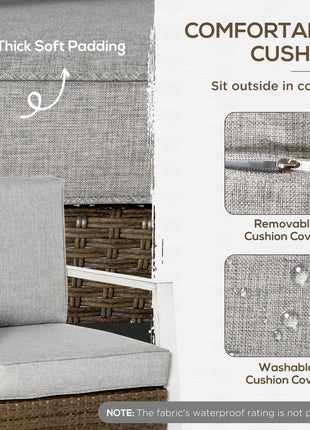 Aluminum Patio Furniture Set, 5 Piece Modern Outdoor Conversation Set with Loveseat Sofa, Chairs, Cushions, Coffee Table & Side Table, Gray