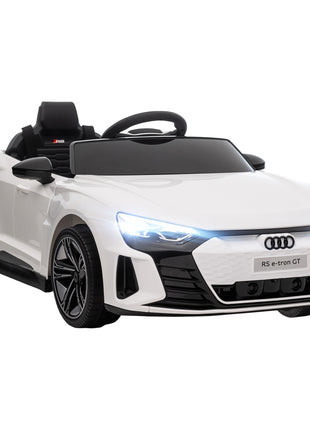 Licensed Audi RS e-tron GT 12V Ride On Car Truck for Kids, Electric Car Ride On Vehicle w/Parent Remote Control, Music, Lights, for Toddlers, White