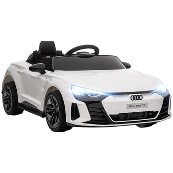 Licensed Audi RS e-tron GT 12V Ride On Car Truck for Kids, Electric Car Ride On Vehicle w/Parent Remote Control, Music, Lights, for Toddlers, White