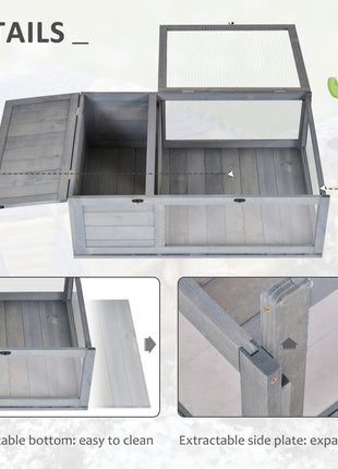 Wooden Reptile Cage with 3 Windows Slide-out Tray for Turtles, Lizards, Snakes