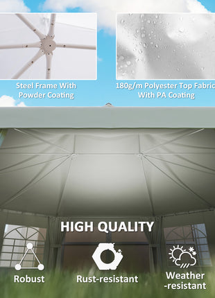 29' x 21' Canopy Party Event Tent with 2 Pull-Back Doors, White