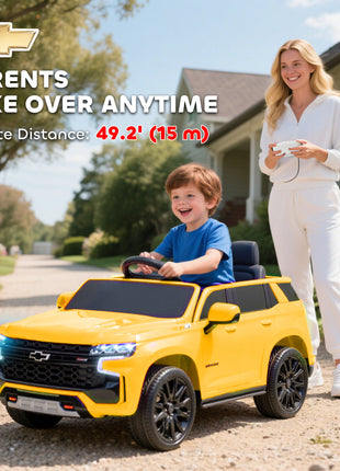 Electric Ride on Car 12V Kids Ride-on Toy, Yellow