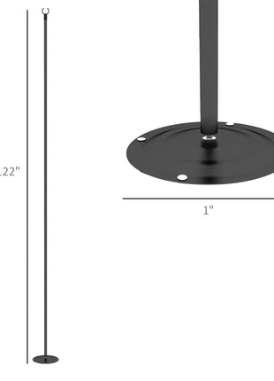 4 Pack of 10' String Light Poles, Steel Hanging Lighting Stand for Patio, Backyard, Deck, Wedding, Party, Black