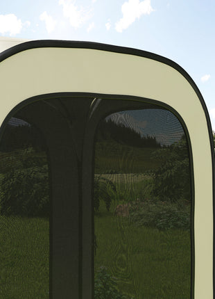 11 x 11ft Pop Up Screen Tent, UPF50+ Portable Camping Gazebo Screen House with Carry Bag, Beige