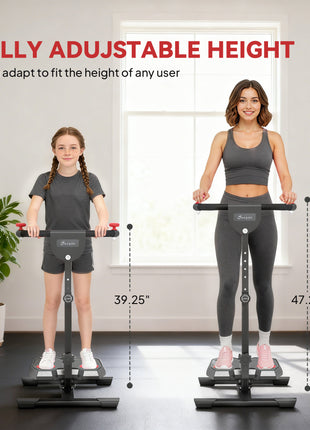 Foldable Ab Twister Board for Waist Trimming with LCD Display, Ab Workout Equipment for Women and Men, Red