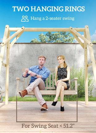 660 lbs Porch Swing Frame, A-Frame Hanging Chair Stand Only for DIY Painting, Swing Chair Stand for Backyard, Patio