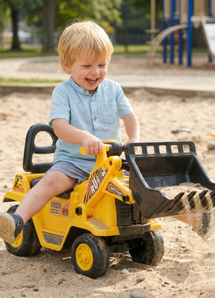 3 in 1 Ride On Toy Bulldozer Digger Tractor Pulling Cart Pretend Play Construction Truck