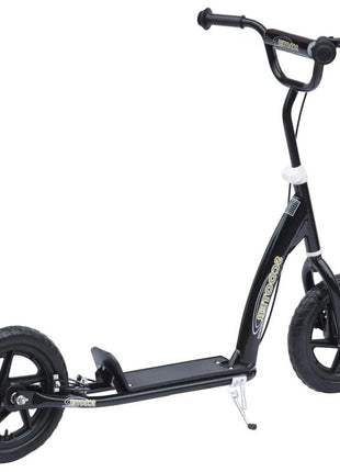 Kick Scooter for Kids 5-12 Years Old with Adjustable Height Handlebar, Non-slip Footplate, Big Wheels, Rear Brake, Black