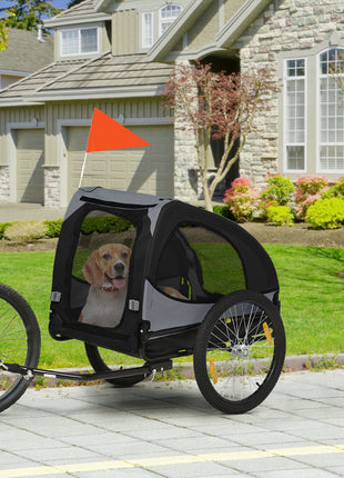 Dog Bike Trailer, Pet Stroller with Wheels for Medium Dogs, Black