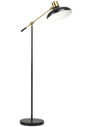 Adjustable Floor Lamps for Living Room, Standing Lamp for Bedroom with Balance Arm, Tall Black and Gold Lamp