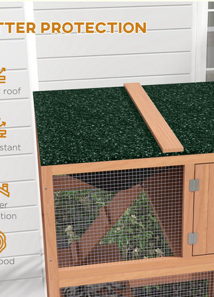 Catio, Outdoor Cat Enclosure House on Wheels with Hammock, Orange