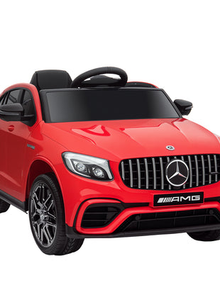 12V Toddler Ride On Car with Remote Control, Mercedes Benz AMG GLC63S Coupe, Electric Car with 2 Speed, MP3 Player, Light, Horn, Songs, Suspension, Red